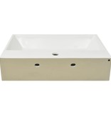 VidaXL Wastafel met kraangat wit 60,5x42,5x14,5 cm keramiek