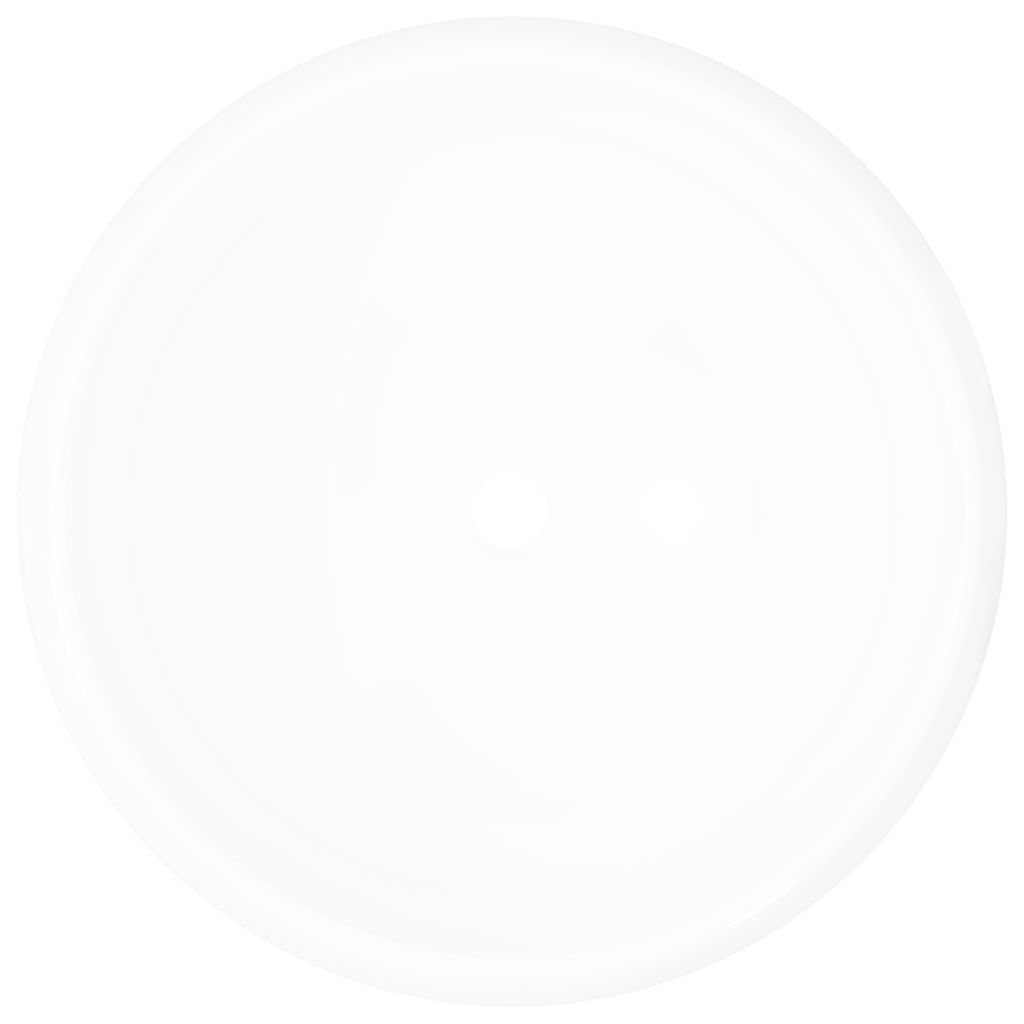 VidaXL Wastafel rond 40x15 cm keramiek wit