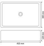 vidaXL Wastafel wit 41x30x12 cm keramiek