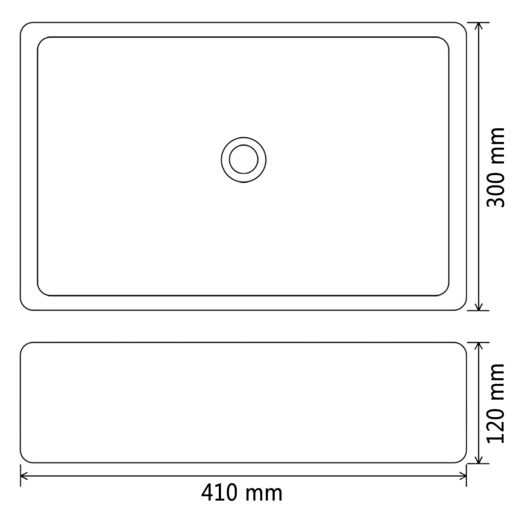 vidaXL Wastafel wit 41x30x12 cm keramiek