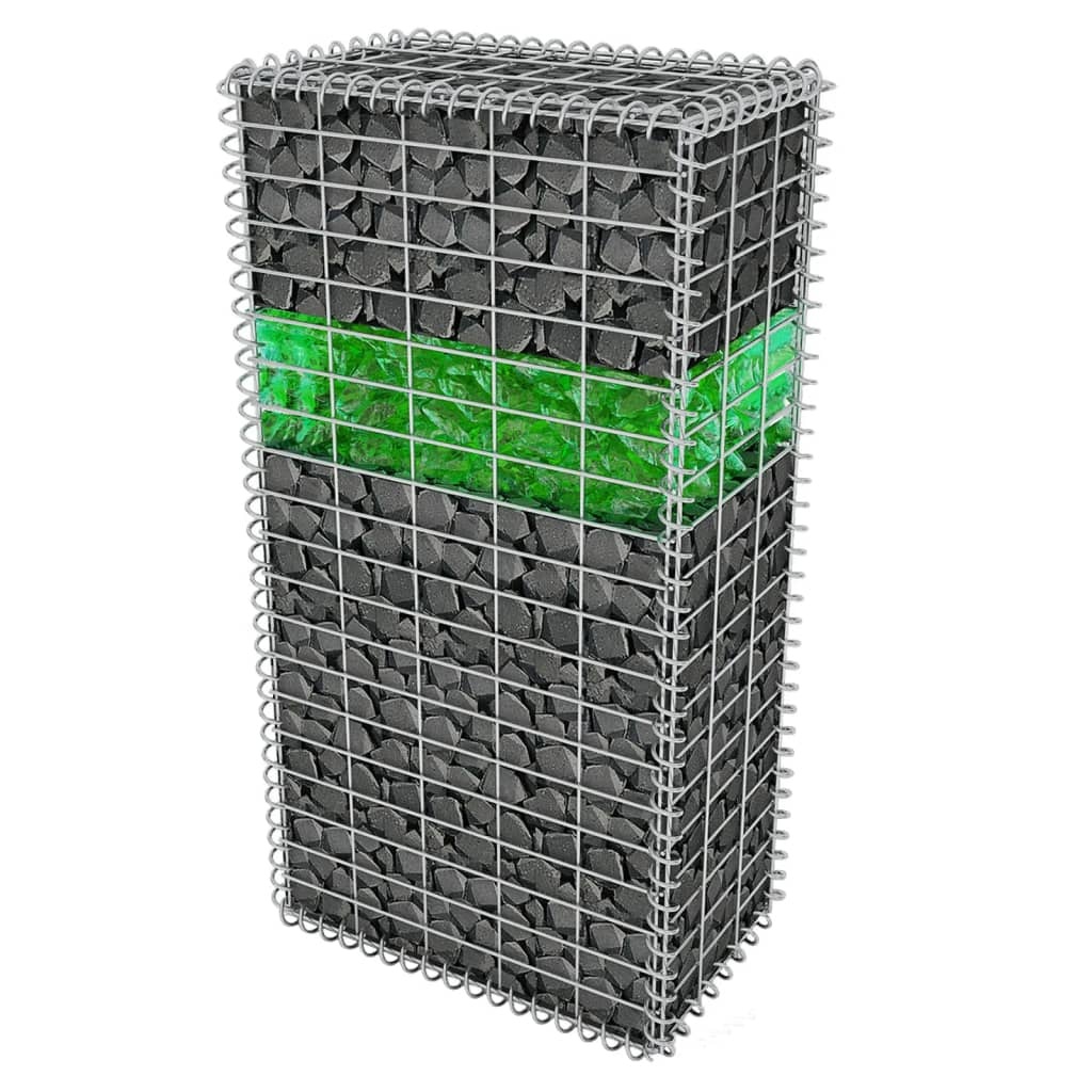 vidaXL Gabion stenen 25 kg groen 60-120 mm glas