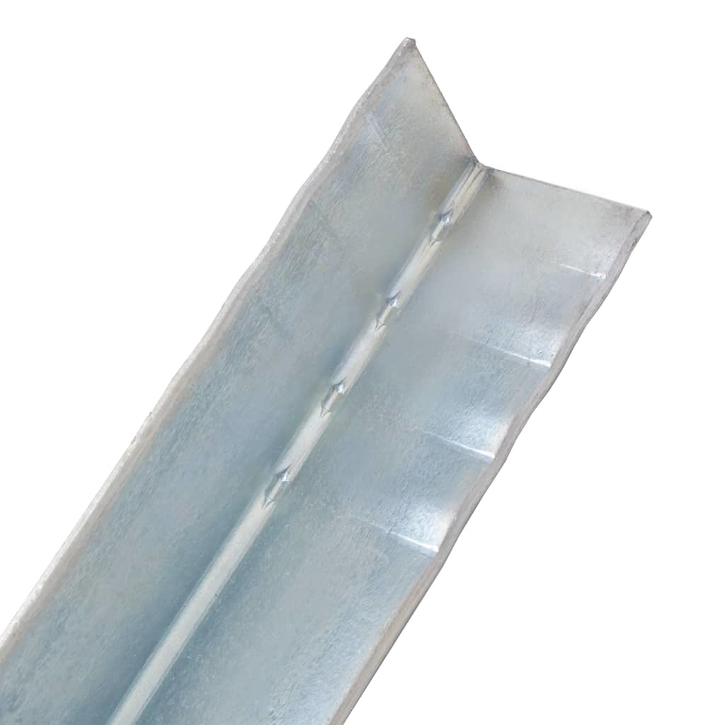 VidaXL Grondanker L-vormig 5x5x50 cm gegalvaniseerd staal 12 st