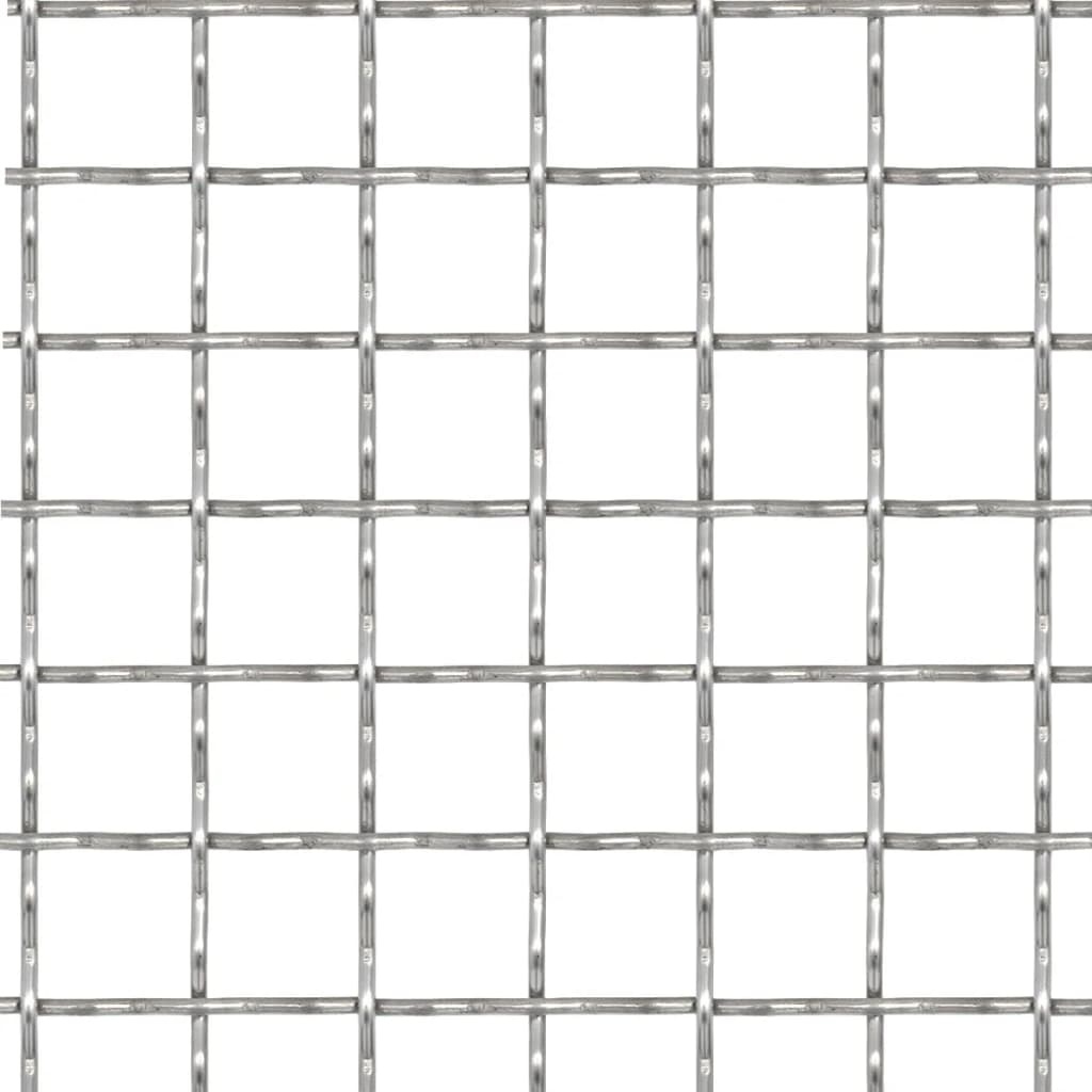 VidaXL Draadhek geweven gaas 100x85 cm 31x31x3 mm roestvrij staal