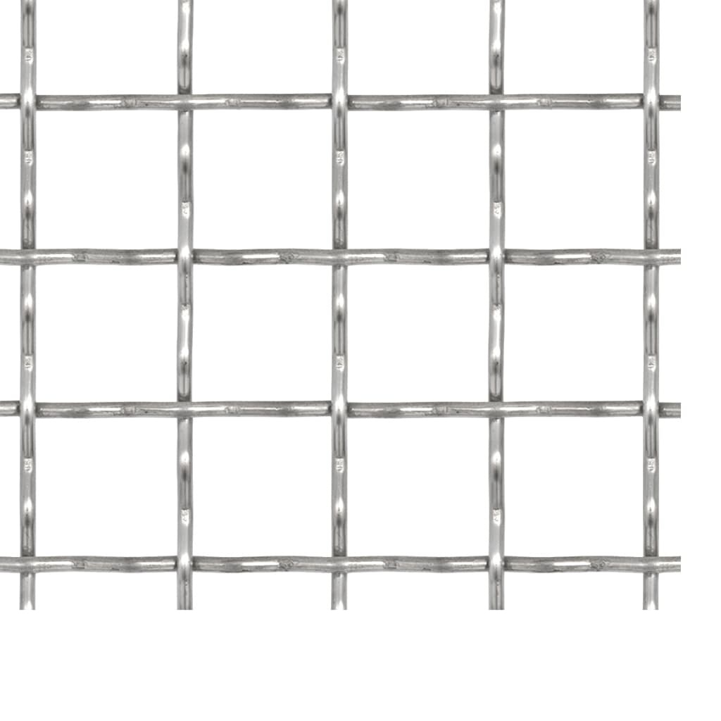 VidaXL Draadhek geweven gaas 100x85 cm 31x31x3 mm roestvrij staal