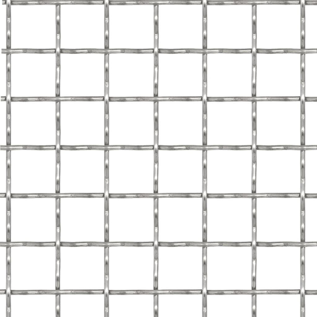 VidaXL Draadhek geweven gaas 100x85 cm 21x21x2,5 mm roestvrij staal
