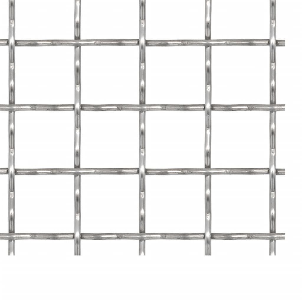 VidaXL Draadhek geweven gaas 100x85 cm 11x11x2 mm roestvrij staal