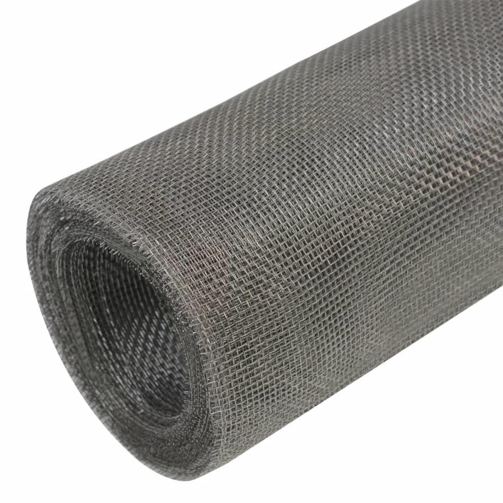 VidaXL Gaas 100x1000 cm roestvrij staal zilverkleurig