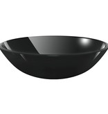 VidaXL Wasbak gehard glas 42 cm zwart