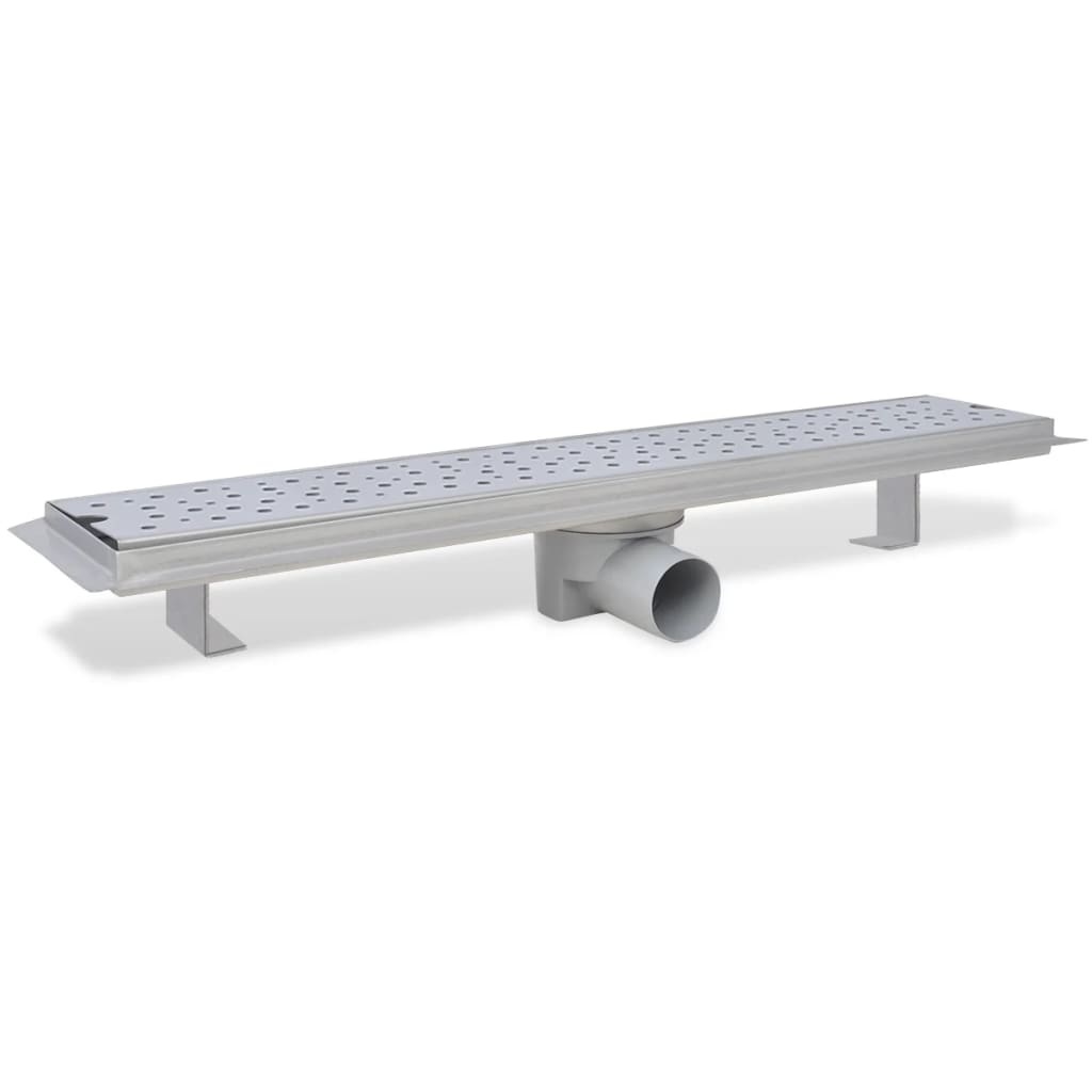 VidaXL Doucheafvoer rechthoekig bubbel 630x140 mm roestvrij staal