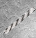 VidaXL Douchegoot rechthoekig 1030x140 mm roestvrij staal
