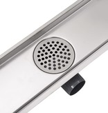 VidaXL Douchegoot rechthoekig 1030x140 mm roestvrij staal