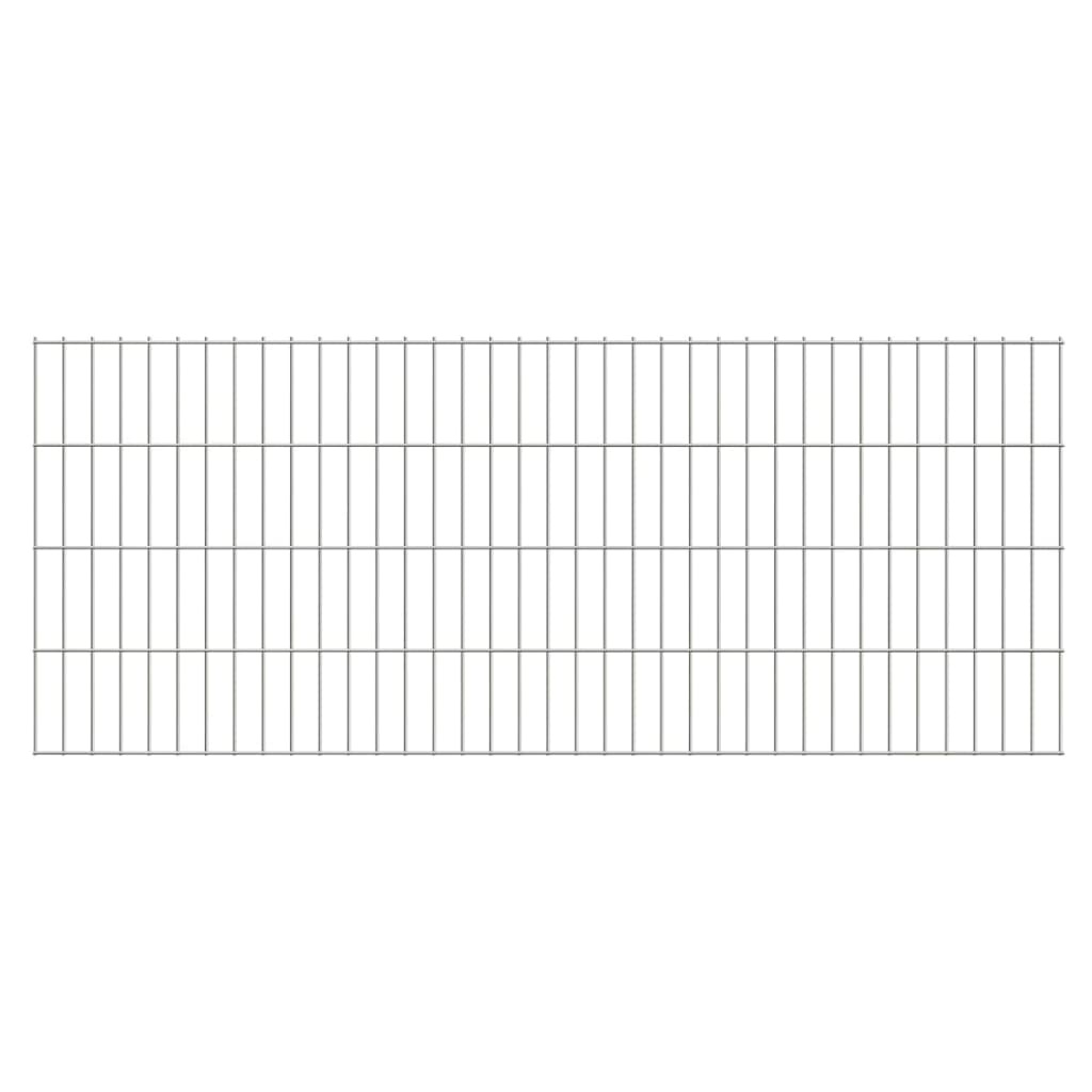 VidaXL Dubbelstaafmat 2,008x0,83 m zilverkleurig
