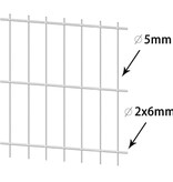 VidaXL Dubbelstaafmat 2,008x0,83 m zilverkleurig