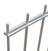 VidaXL Dubbelstaafmat 2,008x0,83 m zilverkleurig