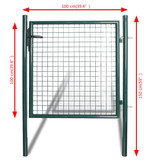 vidaXL Enkele tuinpoort hekwerk gepoedercoat staal