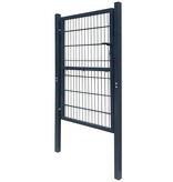 vidaXL Tuinpoort staal antraciet 106x250 cm