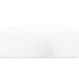 VidaXL Wastafel met kraangat vierkant keramiek wit