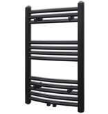 VidaXL Radiator/handdoekenrek curve zwart 500x764 mm