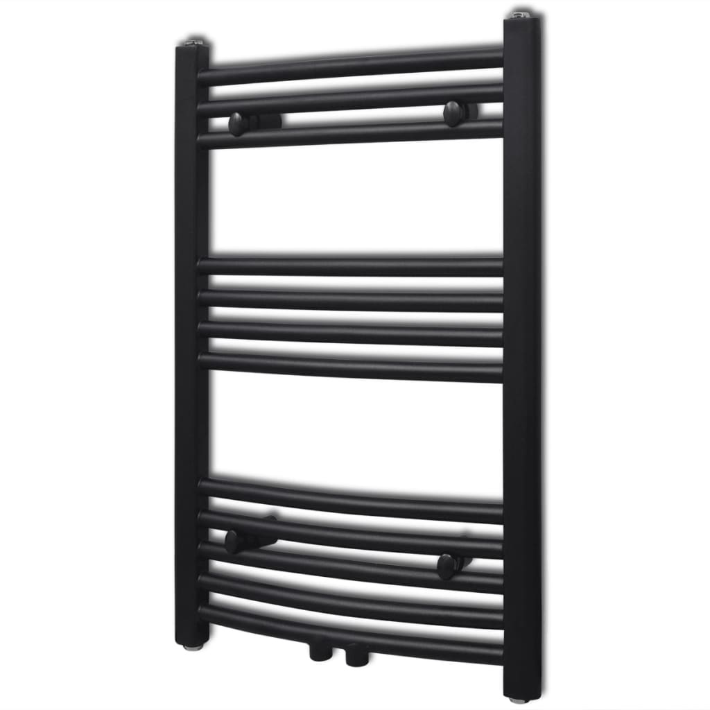 VidaXL Radiator/handdoekenrek curve zwart 500x764 mm