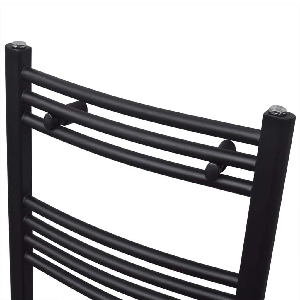 VidaXL Radiator/handdoekenrek curve zwart 500x764 mm