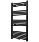 VidaXL Radiator/handdoekenrek recht zwart 600x1160 mm