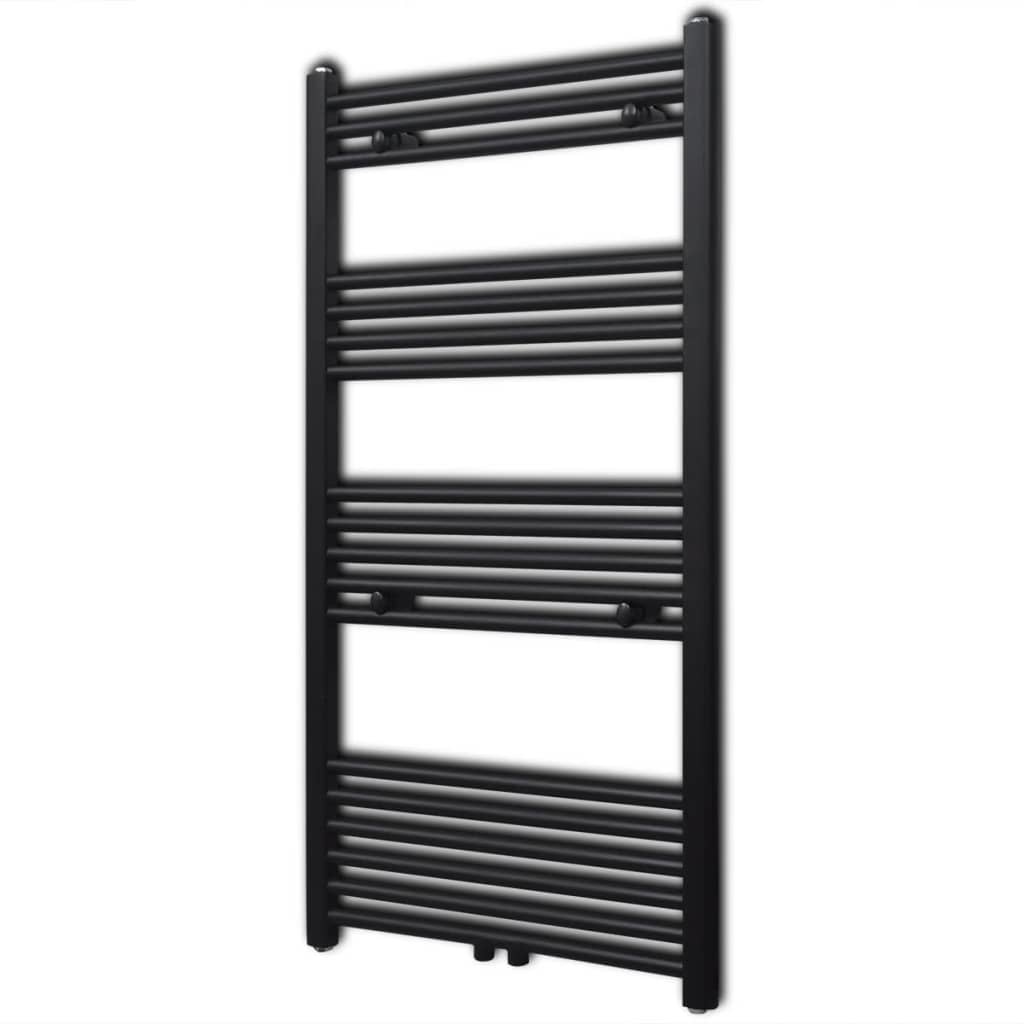 VidaXL Radiator/handdoekenrek recht zwart 600x1160 mm