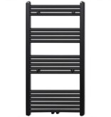 VidaXL Radiator/handdoekenrek recht zwart 600x1160 mm