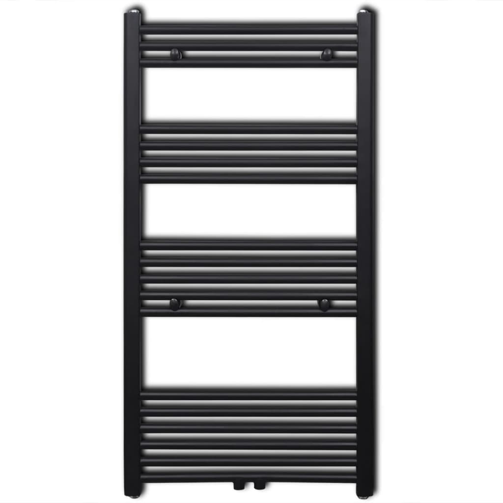VidaXL Radiator/handdoekenrek recht zwart 600x1160 mm