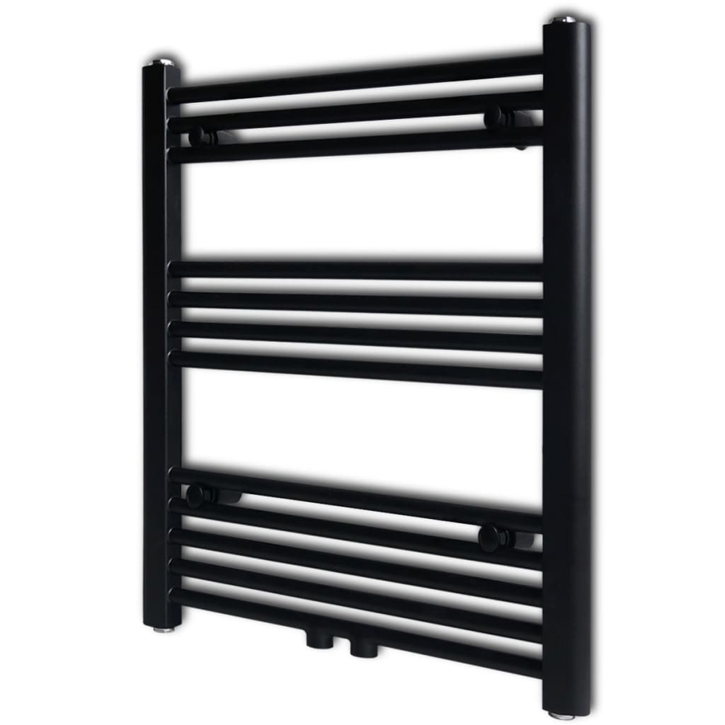 VidaXL Radiator/handdoekenrek recht zwart 600x764 mm
