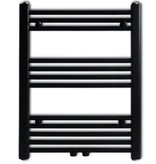 VidaXL Radiator/handdoekenrek recht zwart 600x764 mm