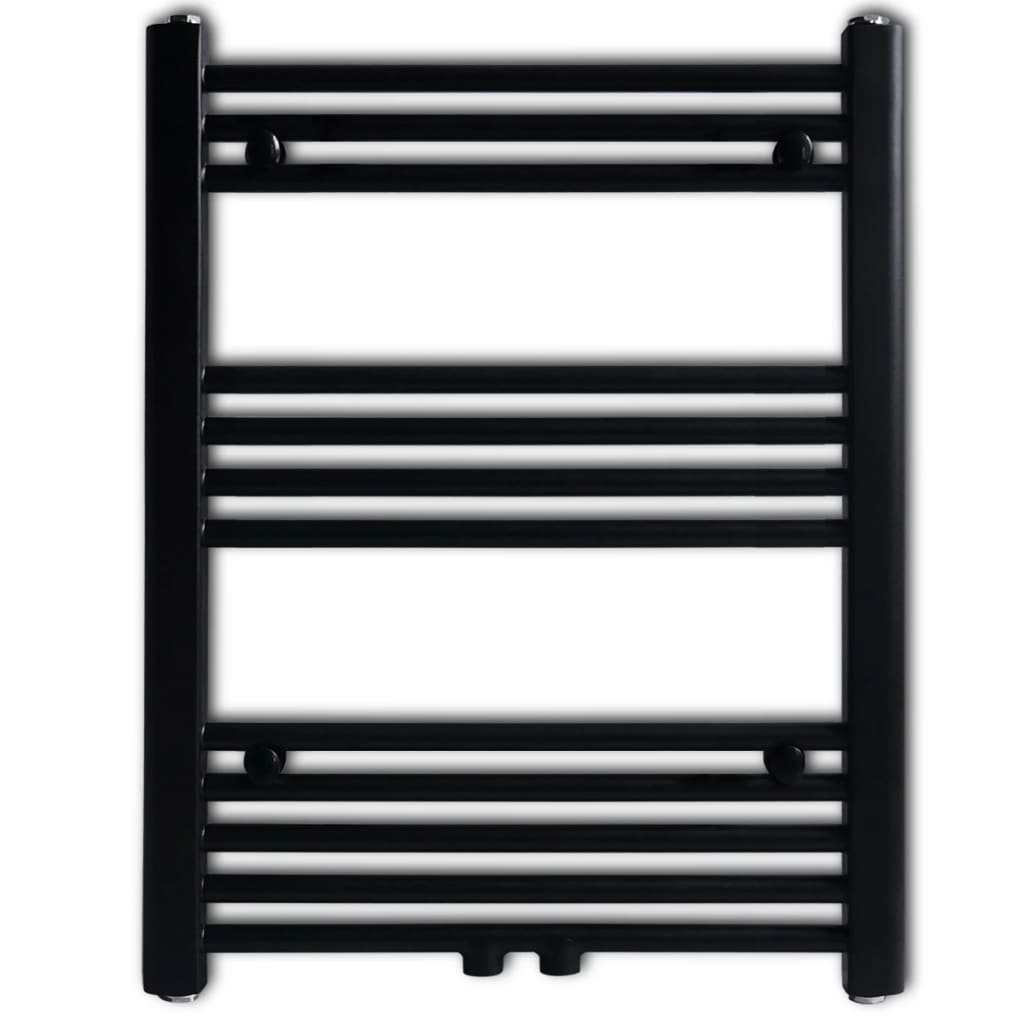 VidaXL Radiator/handdoekenrek recht zwart 600x764 mm
