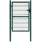 vidaXL Poort dubbelstaafmat (enkel) 106x210 cm groen