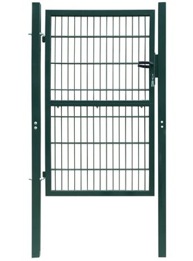 vidaXL Poort dubbelstaafmat (enkel) 106x210 cm groen