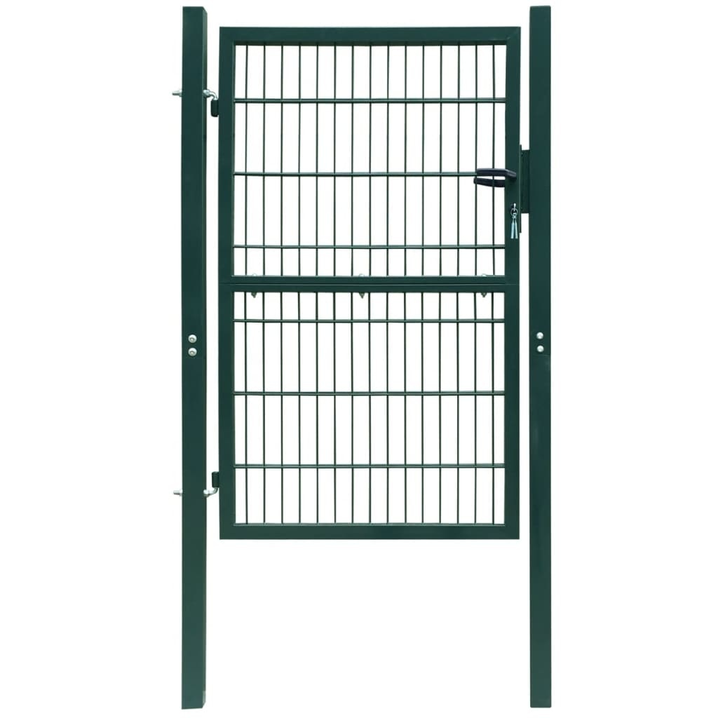 vidaXL Poort dubbelstaafmat (enkel) 106x210 cm groen