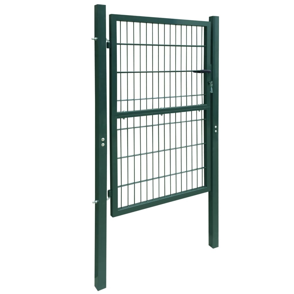 vidaXL Poort dubbelstaafmat (enkel) 106x210 cm groen