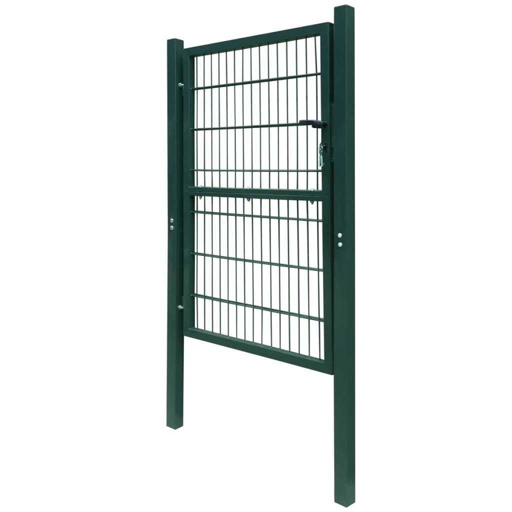 vidaXL Poort dubbelstaafmat (enkel) 106x210 cm groen