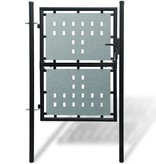 vidaXL Tuinpoort enkele deur zwart 100 x 250 cm