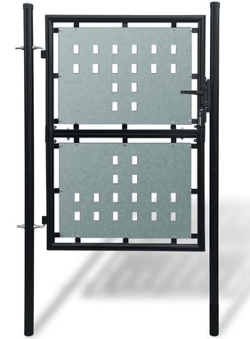 VidaXL Tuinpoort enkele deur zwart 100 x 175 cm