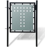 VidaXL Tuinpoort enkele deur zwart 100 x 150 cm