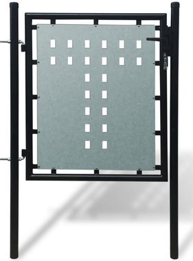 vidaXL Tuinpoort enkele deur zwart 100 x 150 cm