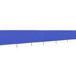 VidaXL Windscherm 6-panelen 800x80 cm stof azuurblauw