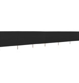 VidaXL Windscherm 6-panelen 800x80 cm stof zwart
