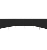 VidaXL Windscherm 6-panelen 800x80 cm stof zwart