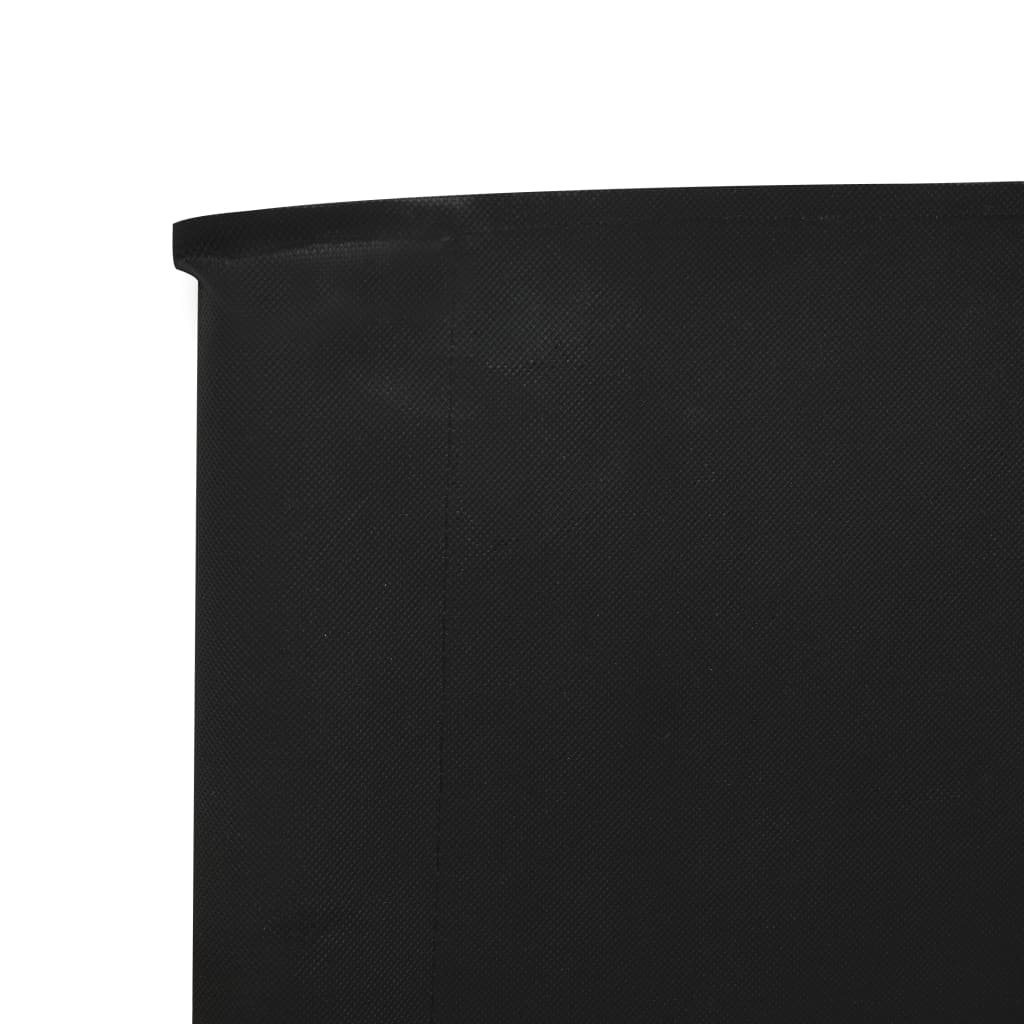 VidaXL Windscherm 6-panelen 800x80 cm stof zwart