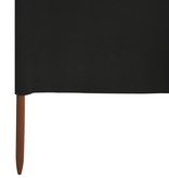 VidaXL Windscherm 6-panelen 800x80 cm stof zwart