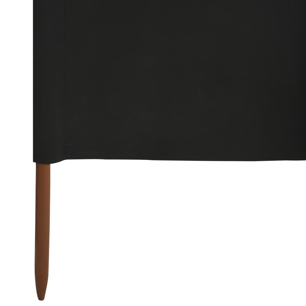 VidaXL Windscherm 6-panelen 800x80 cm stof zwart