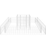VidaXL Gabion plantenbak 120x120x20 cm gegalvaniseerd staal