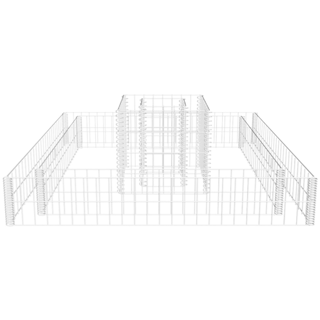 VidaXL Gabion plantenbak 120x120x20 cm gegalvaniseerd staal