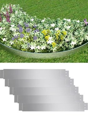 VidaXL Grasboord flexibel 100x15 cm 5 stuks gegalvaniseerd staal
