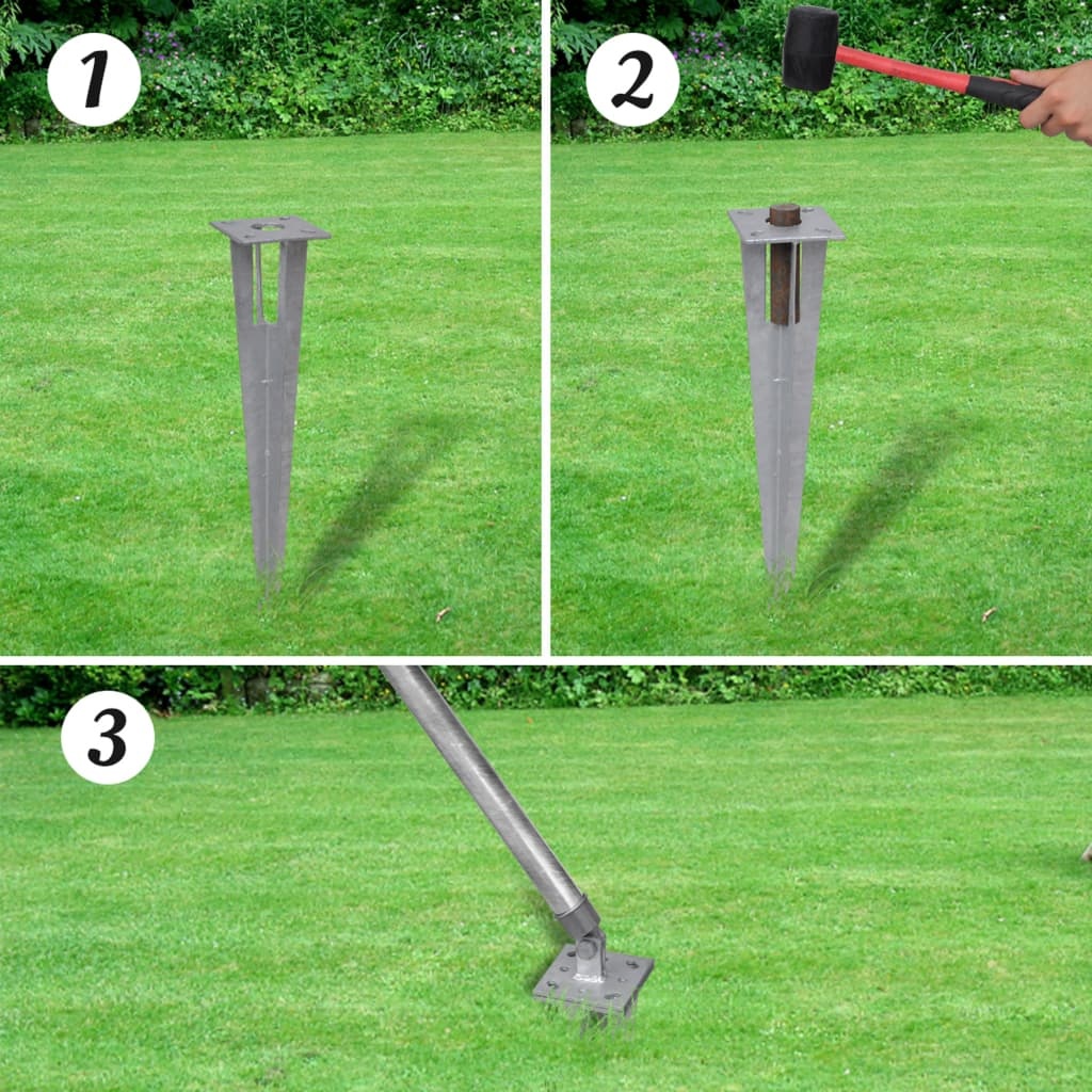 VidaXL Gaashek met palen 25x1 m gegalvaniseerd staal